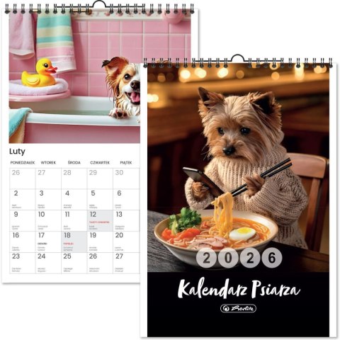 Kalendarz ścienny 12kartek ścienny A4 Herlitz (400204138) Herlitz