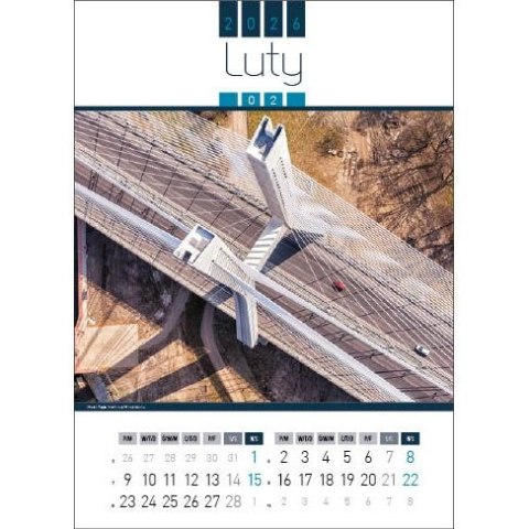 Kalendarz ścienny AIR POLAND 13-kartkowy 330mm x 500mm Jotan (WP129) Jotan