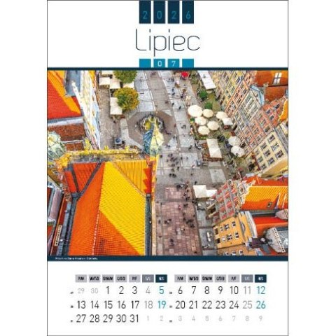 Kalendarz ścienny AIR POLAND 13-kartkowy 330mm x 500mm Jotan (WP129) Jotan