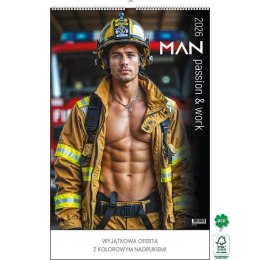 Kalendarz ścienny MAN, PASSION&WORK 13- planszowy 300mm x 350mm Jotan (WPK148) Jotan