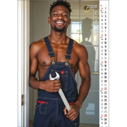 Kalendarz ścienny MAN, PASSION&WORK 13- planszowy 300mm x 350mm Jotan (WPK148) Jotan