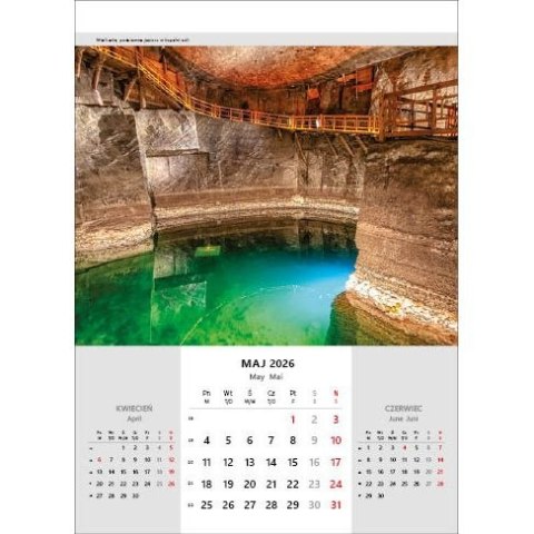 Kalendarz ścienny NIESAMOWITA POLSKA wieloplanszowy 330mm x 500mm Jotan (WP116) Jotan