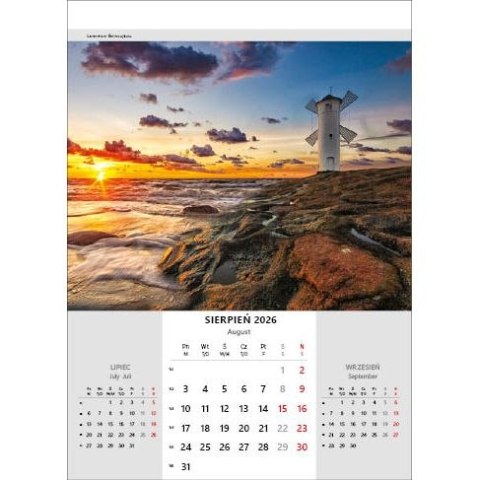 Kalendarz ścienny NIESAMOWITA POLSKA wieloplanszowy 330mm x 500mm Jotan (WP116) Jotan