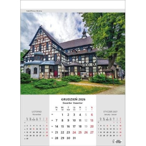 Kalendarz ścienny NIESAMOWITA POLSKA wieloplanszowy 330mm x 500mm Jotan (WP116) Jotan