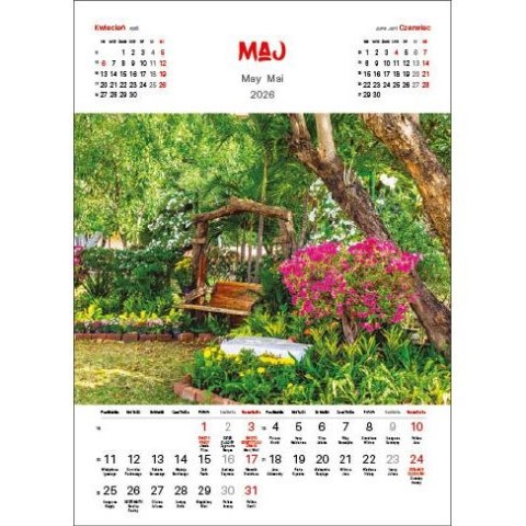 Kalendarz ścienny OGRODY WIELOPLANSZOWY 330mm x 500mm Jotan (WP133) Jotan