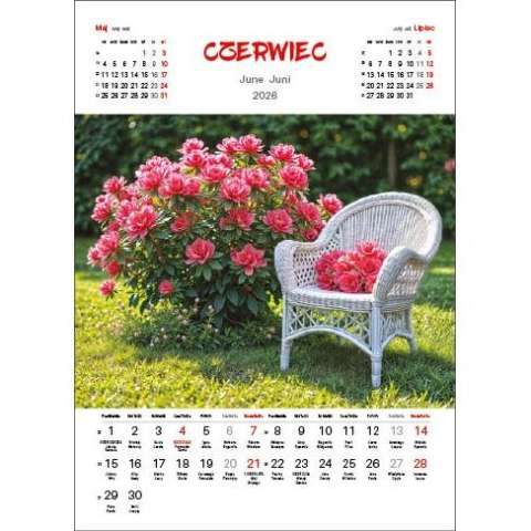 Kalendarz ścienny OGRODY WIELOPLANSZOWY 330mm x 500mm Jotan (WP133) Jotan