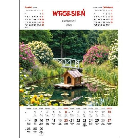 Kalendarz ścienny OGRODY WIELOPLANSZOWY 330mm x 500mm Jotan (WP133) Jotan