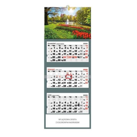 Kalendarz ścienny PARK tróijdzielny- 320mm Jotan (T48) Jotan