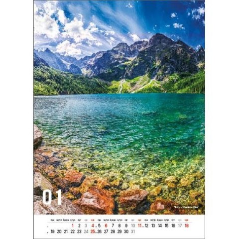 Kalendarz ścienny POLSKIE GÓRY 13-kartkowe- 330mm x 500mm Jotan (W117) Jotan