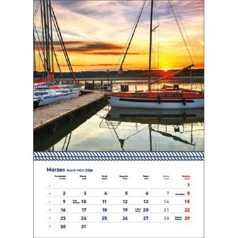 Kalendarz ścienny WARMIA I MAZURY WIELOPLANSZOWY 320mm x 855mm Jotan (WP 122) Jotan