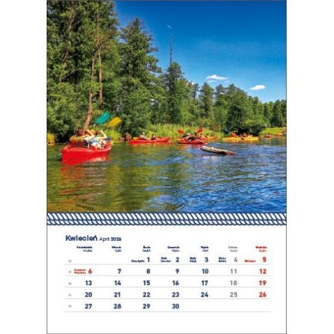 Kalendarz ścienny WARMIA I MAZURY WIELOPLANSZOWY 320mm x 855mm Jotan (WP 122) Jotan