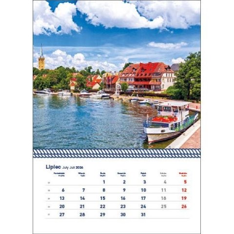 Kalendarz ścienny WARMIA I MAZURY WIELOPLANSZOWY 320mm x 855mm Jotan (WP 122) Jotan