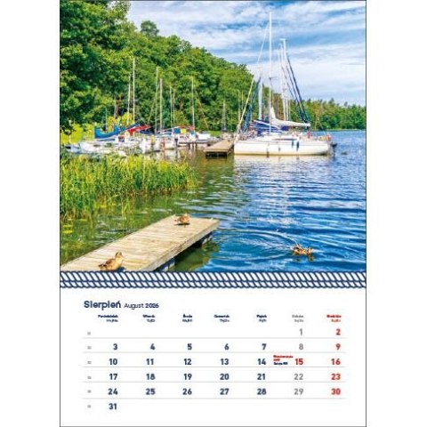 Kalendarz ścienny WARMIA I MAZURY WIELOPLANSZOWY 320mm x 855mm Jotan (WP 122) Jotan