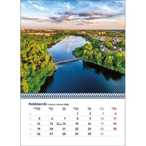 Kalendarz ścienny WARMIA I MAZURY WIELOPLANSZOWY 320mm x 855mm Jotan (WP 122) Jotan