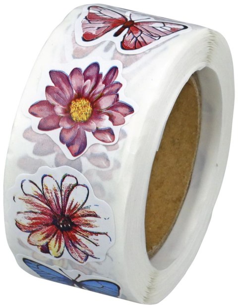 Naklejka (nalepka) Craft-Fun Series Wiosna-motyle, kwiaty Naklejki na rolce Titanum (25JT014) Titanum