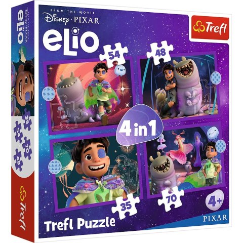 Puzzle Pozaziemskie życie Elio 4w1 el. Trefl (34665) Trefl