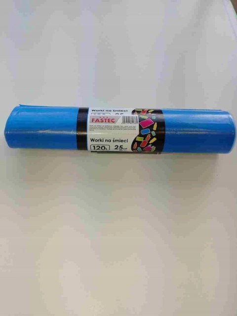 Worki na śmieci niebieska kolor: niebieski 120L 25 szt Fastec Fastec