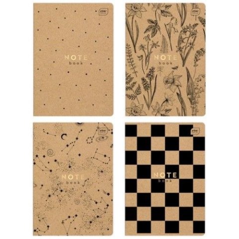 Zeszyt KRAFT A5 60k. 70g krata Interdruk (ZEA560#) Interdruk