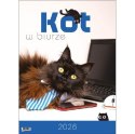 Kalendarz ścienny KOT W BIURZE WIELOPLANSZOWY A3 Jotan (WP136) Jotan