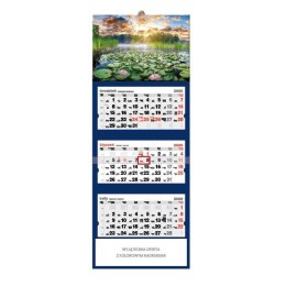 Kalendarz ścienny Lilie wodne tróijdzielny 320mm x 855mm Jotan (T50) Jotan