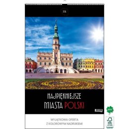 Kalendarz ścienny NAJ.MIASTA POLSKI 13 planszowe 315mm x 500mm Jotan (WP 119) Jotan