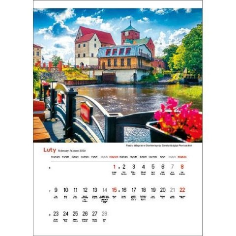 Kalendarz ścienny NAJPIĘKNIEJSZE RZEKI POLSKI 13 planszowe A3 330mm x 500mm Jotan (WP123) Jotan