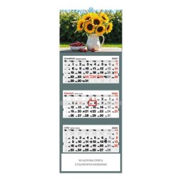 Kalendarz ścienny słoneczniki trójdzielne 320mm x 855mm Jotan (t52) Jotan