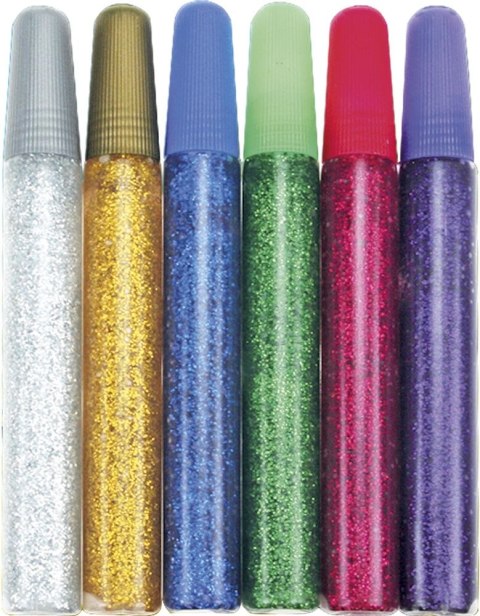 Klej w płynie Craft-Fun Series z brokatem 6 kolorów 15,5ml Titanum Titanum