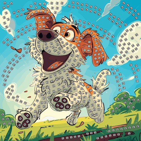 Mozaika biegnący pies Fun&Joy Fun&Joy