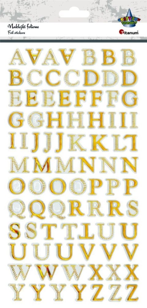 Naklejka (nalepka) Craft-Fun Series Alfabet złoty Titanum (TCC-02) Titanum