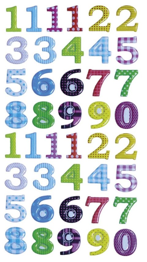 Naklejka (nalepka) Craft-Fun Series Cyfry wypukłe Titanum (JN-U013) Titanum