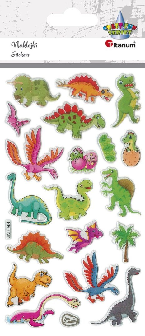 Naklejka (nalepka) Craft-Fun Series Dinozaury wypukłe Titanum (JN-U043) Titanum