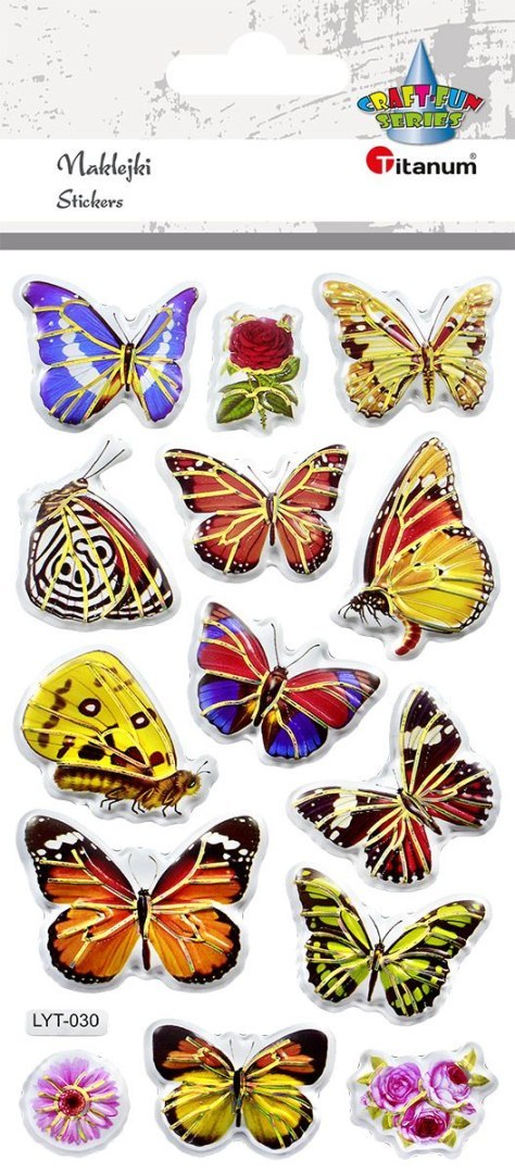 Naklejka (nalepka) Craft-Fun Series Motyle miękkie wypukłe Titanum (LYT-030) Titanum