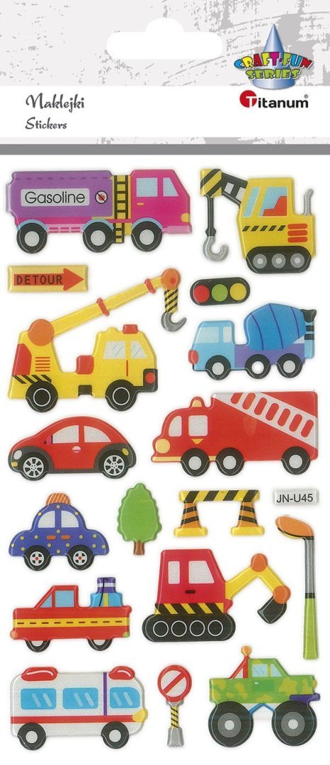 Naklejka (nalepka) Craft-Fun Series Pojazdy użytkowe wypukłe Titanum (JN-U045) Titanum