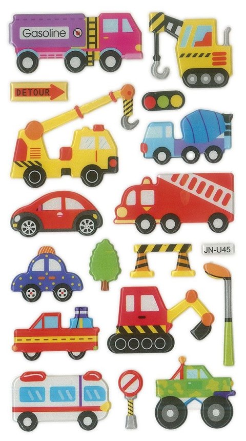 Naklejka (nalepka) Craft-Fun Series Pojazdy użytkowe wypukłe Titanum (JN-U045) Titanum