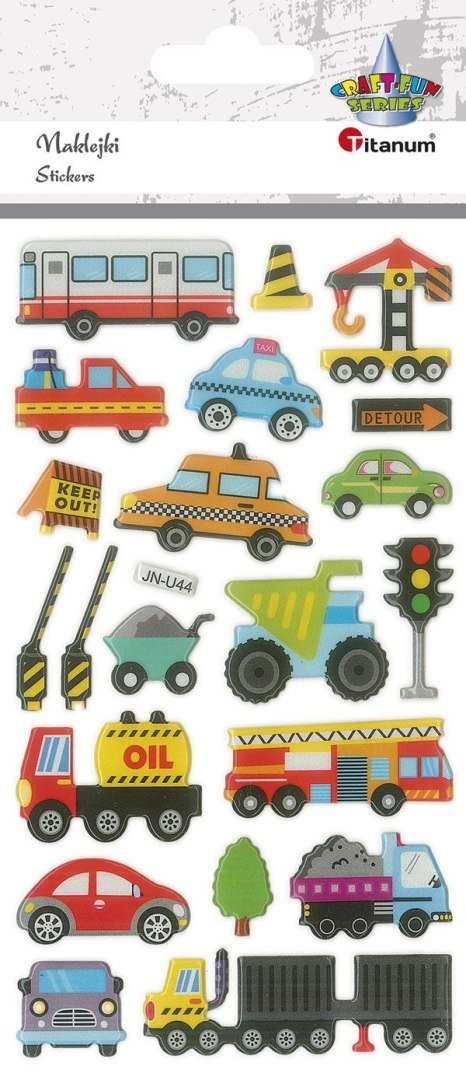Naklejka (nalepka) Craft-Fun Series Pojazdy wypukłe Titanum (JN-U044) Titanum