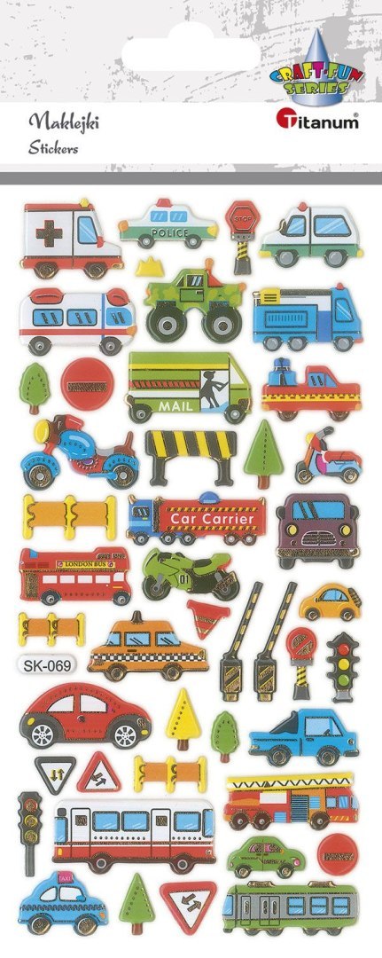 Naklejka (nalepka) Craft-Fun Series Pojazdy wypukłe Titanum (SK-069) Titanum