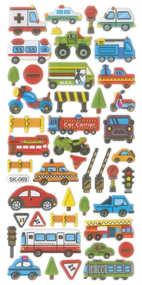 Naklejka (nalepka) Craft-Fun Series Pojazdy wypukłe Titanum (SK-069) Titanum