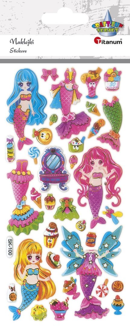 Naklejka (nalepka) Craft-Fun Series Syrenki wypukłe Titanum (SK-100) Titanum