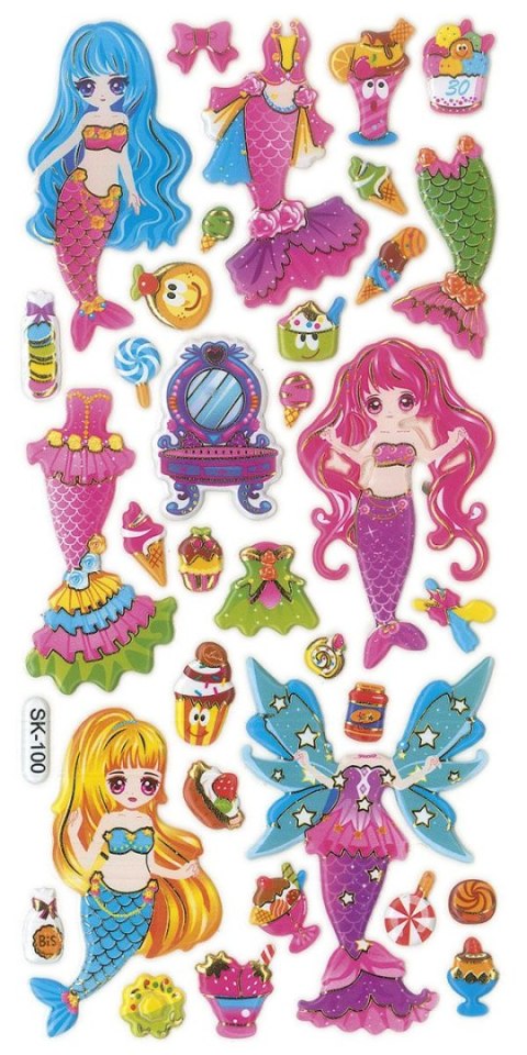 Naklejka (nalepka) Craft-Fun Series Syrenki wypukłe Titanum (SK-100) Titanum