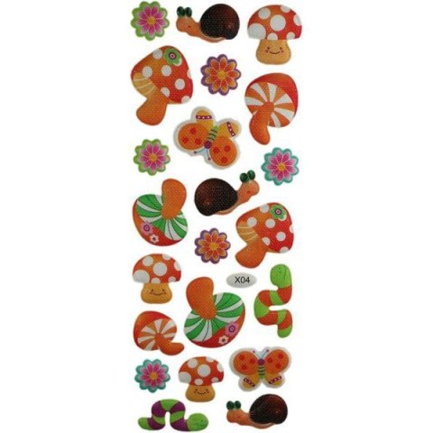 Naklejka (nalepka) Craft-Fun Series grzybki, ślimaki Titanum (X04) Titanum