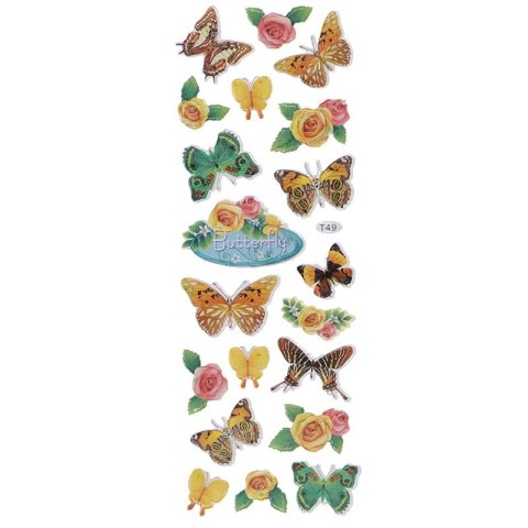 Naklejka (nalepka) Craft-Fun Series motyle, róże Titanum (T49) Titanum