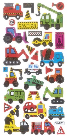 Naklejka (nalepka) Craft-Fun Series pojazdy budowlane, użytkowe wypukłe Titanum (SK-071) Titanum