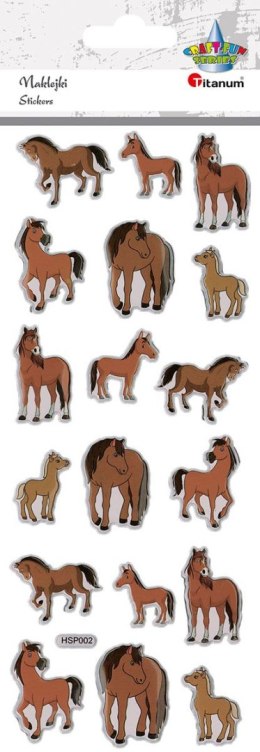 Naklejka (nalepka) Craft-Fun Series wypukła miękka konie kreskówkowe Titanum (HSP02) Titanum