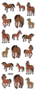 Naklejka (nalepka) Craft-Fun Series wypukła miękka konie kreskówkowe Titanum (HSP02) Titanum