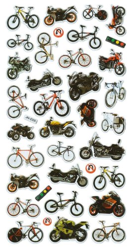 Naklejka (nalepka) Craft-Fun Series wypukła motocykle, rowery Titanum (JN-D25) Titanum