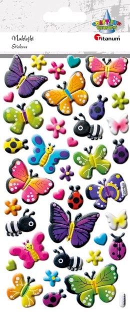 Naklejka (nalepka) Craft-Fun Series wypukłe motyle, biedronki, pszczółki Titanum (PPA008) Titanum