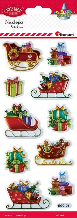 Naklejki świąteczne Craft-Fun Series Boże Narodzenie Sanie i prezenty Titanum (EGC-05) Titanum