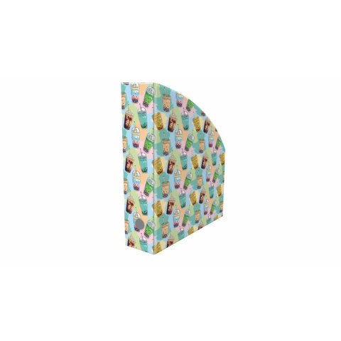 Pojemnik na dokumenty pionowy Bubble tea A4 mix nadruk karton pokryty folią Biurfol (NSE-01-37) Biurfol