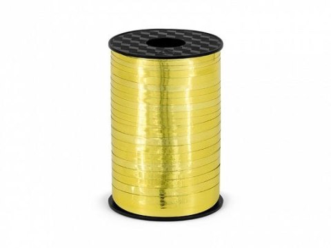 Wstążka plastikowa, złoty, 5mm/225m 5x225 [mm x m] złoty Partydeco (PRM5-019) Partydeco